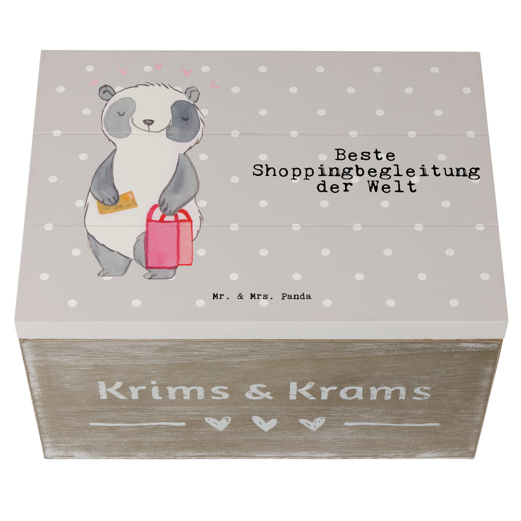 Holzkiste Panda Beste Shoppingbegleitung der Welt Shoppingbegleitung, Shoppingpartner, Begleitung, Shoppen, Partner, Freundin, Freund, bff, Shopping, Einkaufen, Shopping-Queen, Queen, Bester,   Holzkiste, Kiste, Schatzkiste, Truhe, Schatulle, XXL,  Erinnerungsbox, Erinnerungskiste, Dekokiste, Aufbewahrungsbox  für, Dankeschön, Geschenk, Schenken, Geburtstag, Geburtstagsgeschenk, Geschenkidee, Danke, Bedanken, Mitbringsel, Freude machen, Geschenktipp