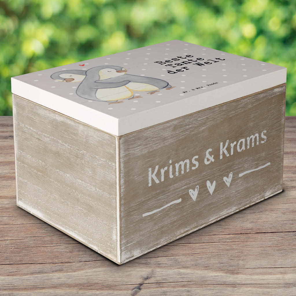Holzkiste Pinguin Beste Tante der Welt Tante, Patentante, Paten Tante, Lieblingstante, Taufpartner, Taufe, Familie, Geschenk, Mitbringsel, Kleinigkeit, Dankeschön, Nichte, Neffe Holzkiste, Kiste, Schatzkiste, Truhe, Schatulle, XXL,  Erinnerungsbox, Erinnerungskiste, Dekokiste, Aufbewahrungsbox  für, Dankeschön, Geschenk, Schenken, Geburtstag, Geburtstagsgeschenk, Geschenkidee, Danke, Bedanken, Mitbringsel, Freude machen, Geschenktipp