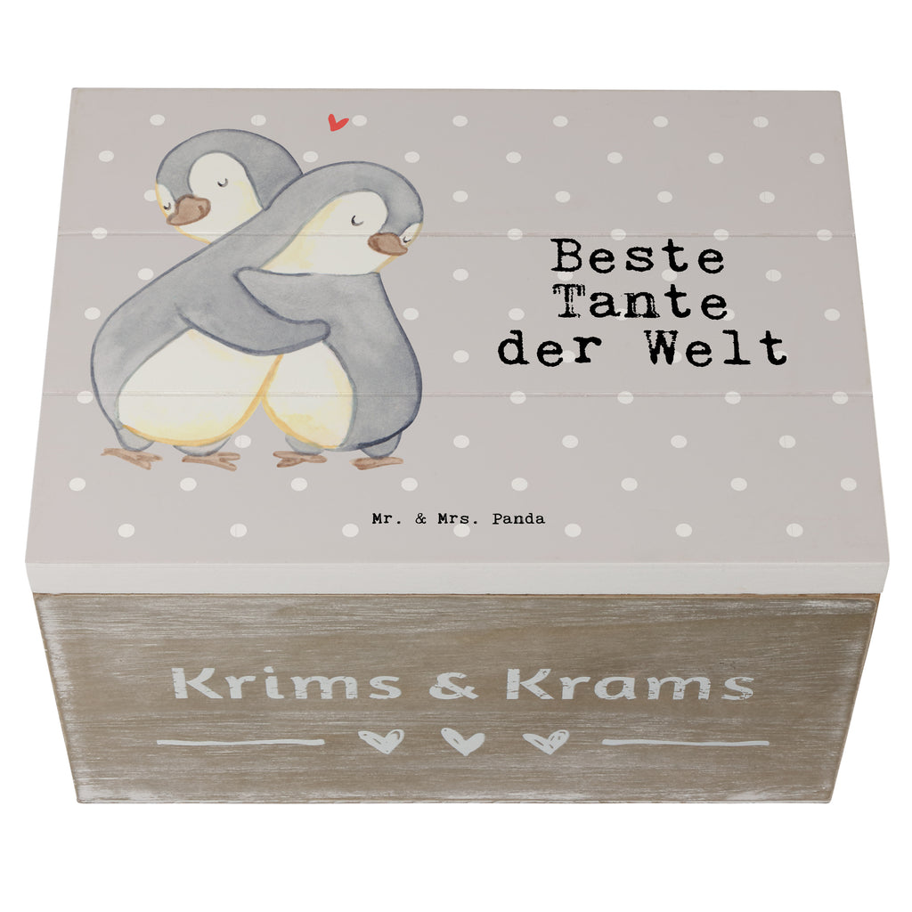 Holzkiste Pinguin Beste Tante der Welt Tante, Patentante, Paten Tante, Lieblingstante, Taufpartner, Taufe, Familie, Geschenk, Mitbringsel, Kleinigkeit, Dankeschön, Nichte, Neffe Holzkiste, Kiste, Schatzkiste, Truhe, Schatulle, XXL,  Erinnerungsbox, Erinnerungskiste, Dekokiste, Aufbewahrungsbox  für, Dankeschön, Geschenk, Schenken, Geburtstag, Geburtstagsgeschenk, Geschenkidee, Danke, Bedanken, Mitbringsel, Freude machen, Geschenktipp