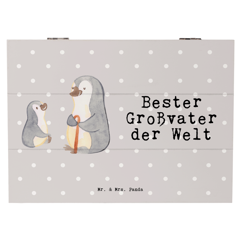 Holzkiste Pinguin Bester Großvater der Welt Großvater, Grossvater, Opa, Opi. Großpapa, Großeltern, Enkel, Enkelin, Enkelkind, Geschenk, Geburtstag, Kleinigkeit, Oppa, Oppi, Bester, Mitbringsel Holzkiste, Kiste, Schatzkiste, Truhe, Schatulle, XXL,  Erinnerungsbox, Erinnerungskiste, Dekokiste, Aufbewahrungsbox  für, Dankeschön, Geschenk, Schenken, Geburtstag, Geburtstagsgeschenk, Geschenkidee, Danke, Bedanken, Mitbringsel, Freude machen, Geschenktipp