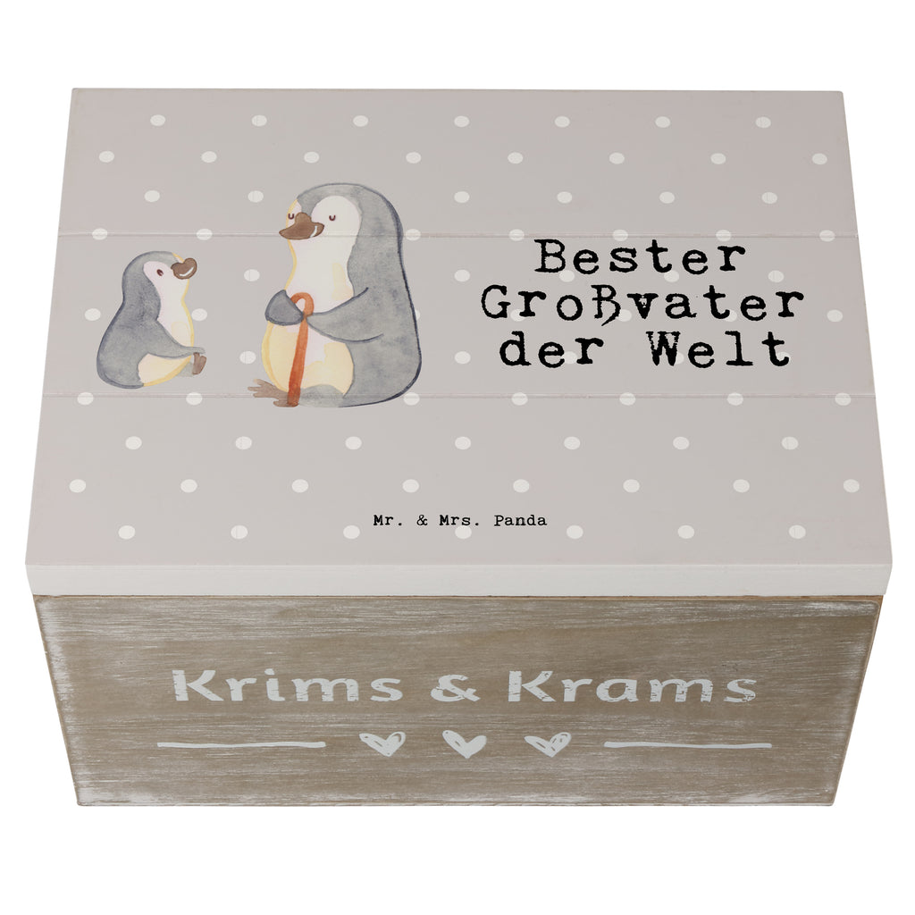 Holzkiste Pinguin Bester Großvater der Welt Großvater, Grossvater, Opa, Opi. Großpapa, Großeltern, Enkel, Enkelin, Enkelkind, Geschenk, Geburtstag, Kleinigkeit, Oppa, Oppi, Bester, Mitbringsel Holzkiste, Kiste, Schatzkiste, Truhe, Schatulle, XXL,  Erinnerungsbox, Erinnerungskiste, Dekokiste, Aufbewahrungsbox  für, Dankeschön, Geschenk, Schenken, Geburtstag, Geburtstagsgeschenk, Geschenkidee, Danke, Bedanken, Mitbringsel, Freude machen, Geschenktipp