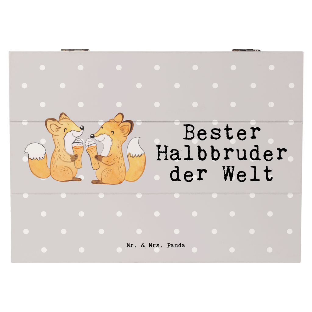 Holzkiste Fuchs Bester Halbbruder der Welt Holzkiste, Kiste, Schatzkiste, Truhe, Schatulle, XXL, Erinnerungsbox, Erinnerungskiste, Dekokiste, Aufbewahrungsbox, für, Dankeschön, Geschenk, Schenken, Geburtstag, Geburtstagsgeschenk, Geschenkidee, Danke, Bedanken, Mitbringsel, Freude machen, Geschenktipp, Halbbruder, Stiefbruder, Stief, Stiefgeschwister, Bruder, Brudi, Geschwister, Bruderherz, Schwester, Familie, Kleinigkeit, Brother, Bester, Sohn