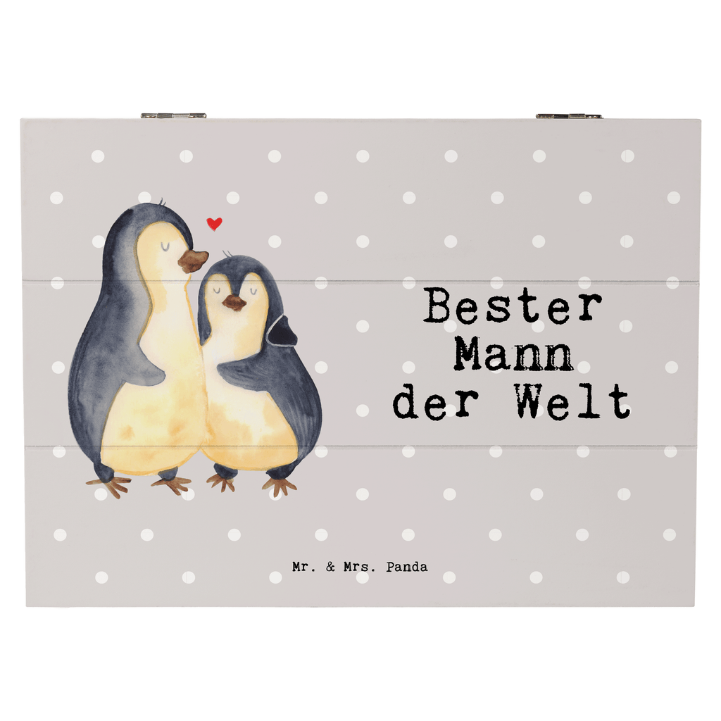 Holzkiste Pinguin Bester Mann der Welt Ehemann, Beste, Mann, Partner, Freund, Traummann, Liebling, Ehepartner, Ehe, Gatte, Lebensgefährte, Bräutigam, Kleinigkeit Holzkiste, Kiste, Schatzkiste, Truhe, Schatulle, XXL,  Erinnerungsbox, Erinnerungskiste, Dekokiste, Aufbewahrungsbox  für, Dankeschön, Geschenk, Schenken, Geburtstag, Geburtstagsgeschenk, Geschenkidee, Danke, Bedanken, Mitbringsel, Freude machen, Geschenktipp