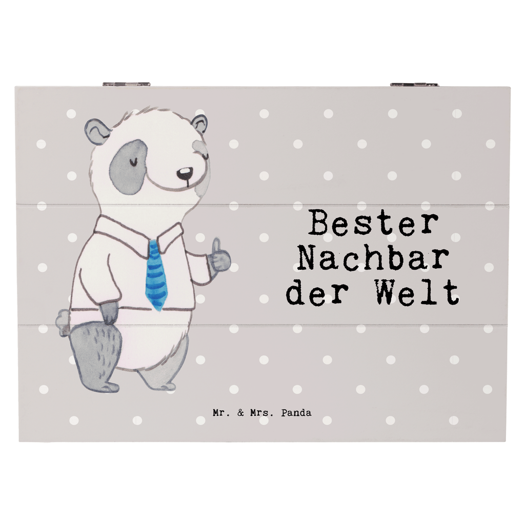 Holzkiste Panda Bester Nachbar der Welt Nachbar, Nachbarn, Nachbarschaft, Freund, Angrenzer, Anwohner, Dankeschön, Bewohner, Freundschaft   Holzkiste, Kiste, Schatzkiste, Truhe, Schatulle, XXL,  Erinnerungsbox, Erinnerungskiste, Dekokiste, Aufbewahrungsbox  für, Dankeschön, Geschenk, Schenken, Geburtstag, Geburtstagsgeschenk, Geschenkidee, Danke, Bedanken, Mitbringsel, Freude machen, Geschenktipp