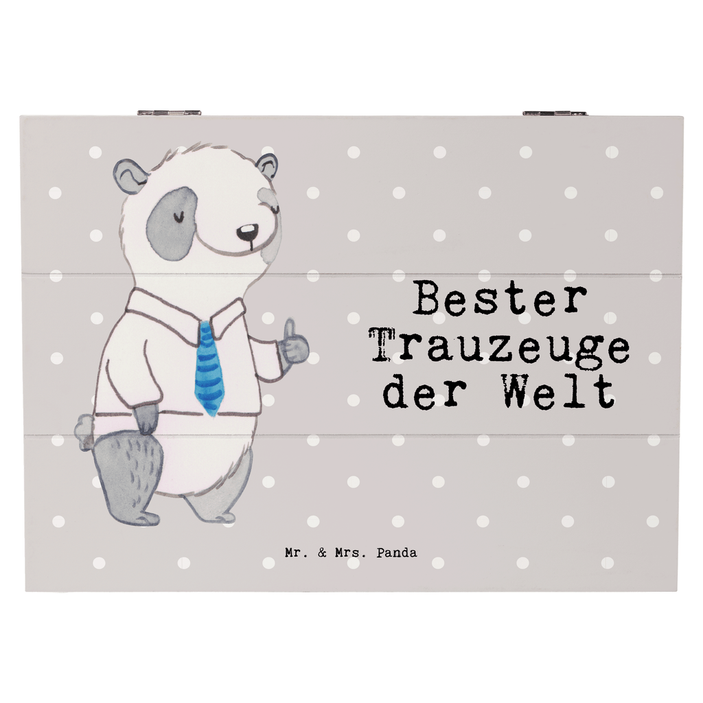 Holzkiste Panda Bester Trauzeuge der Welt Trauzeuge, Trauhzeuge, Hochzeit, Heirat, JGA, Trauung, Kirche, Standesamt, Dankeschön, Standesamt, Braut, Bräutigam Holzkiste, Kiste, Schatzkiste, Truhe, Schatulle, XXL,  Erinnerungsbox, Erinnerungskiste, Dekokiste, Aufbewahrungsbox  für, Dankeschön, Geschenk, Schenken, Geburtstag, Geburtstagsgeschenk, Geschenkidee, Danke, Bedanken, Mitbringsel, Freude machen, Geschenktipp