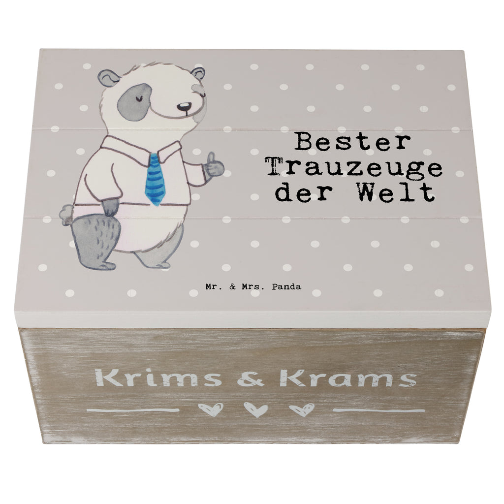 Holzkiste Panda Bester Trauzeuge der Welt Trauzeuge, Trauhzeuge, Hochzeit, Heirat, JGA, Trauung, Kirche, Standesamt, Dankeschön, Standesamt, Braut, Bräutigam Holzkiste, Kiste, Schatzkiste, Truhe, Schatulle, XXL,  Erinnerungsbox, Erinnerungskiste, Dekokiste, Aufbewahrungsbox  für, Dankeschön, Geschenk, Schenken, Geburtstag, Geburtstagsgeschenk, Geschenkidee, Danke, Bedanken, Mitbringsel, Freude machen, Geschenktipp