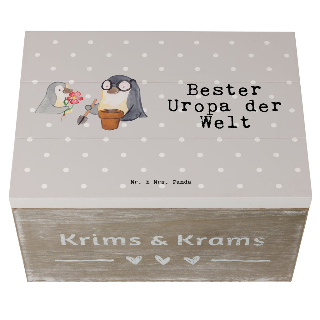 Holzkiste Pinguin Bester Uropa der Welt Uropa, Uhropa, Ur Opa, Urgroßeltern, Grossvater, Großvater, Opa, Opi. Großpapa, Großeltern, Enkel, Enkelin, Enkelkind, Geschenk, Geburtstag, Kleinigkeit, Oppa, Oppi, Bester, Mitbringsel, Uropa Mitbringsel Holzkiste, Kiste, Schatzkiste, Truhe, Schatulle, XXL,  Erinnerungsbox, Erinnerungskiste, Dekokiste, Aufbewahrungsbox  für, Dankeschön, Geschenk, Schenken, Geburtstag, Geburtstagsgeschenk, Geschenkidee, Danke, Bedanken, Mitbringsel, Freude machen, Geschenktipp