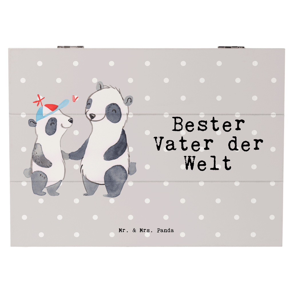 Holzkiste Panda Bester Vater der Welt Vater, Papa, Dad, Daddy, Paps, Papi, Vati, Eltern, Geschenk Vater, Mann, Familie, Bester, Dankeschön, Kleinigkeit Holzkiste, Kiste, Schatzkiste, Truhe, Schatulle, XXL,  Erinnerungsbox, Erinnerungskiste, Dekokiste, Aufbewahrungsbox  für, Dankeschön, Geschenk, Schenken, Geburtstag, Geburtstagsgeschenk, Geschenkidee, Danke, Bedanken, Mitbringsel, Freude machen, Geschenktipp