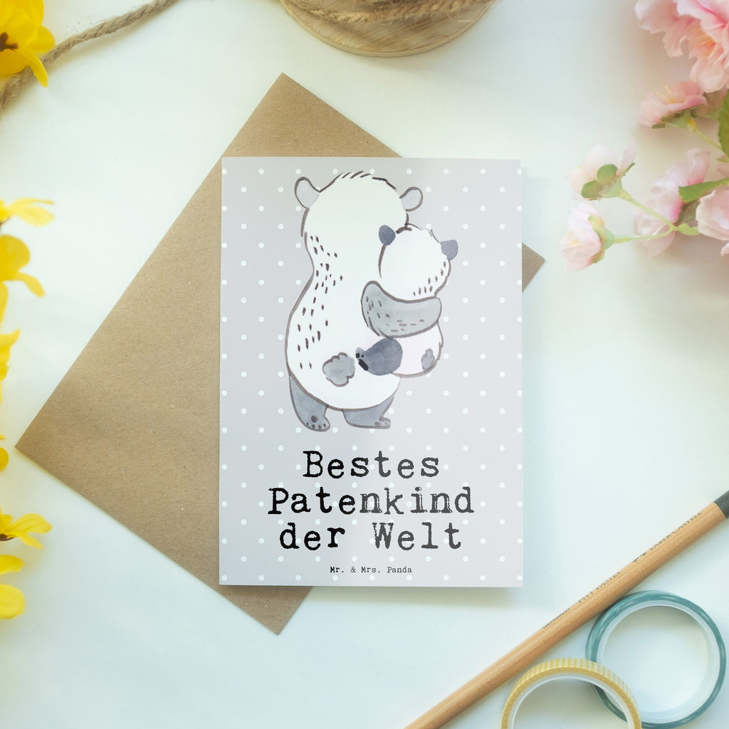 Grußkarte Panda Bestes Patenkind der Welt Klappkarte, Einladungskarte, Glückwunschkarte, Hochzeitskarte, Geburtstagskarte, Karte, für, Dankeschön, Geschenk, Schenken, Geburtstag, Geburtstagsgeschenk, Geschenkidee, Danke, Bedanken, Mitbringsel, Freude machen, Geschenktipp, Patenkind, Paten Kind, Pate, Taufe, Taufgeschenk, Patenonkel, Patentante, Tauffeier, Täufling, Nichte, Neffe