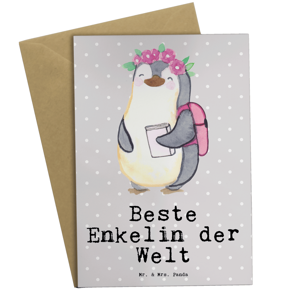 Grußkarte Pinguin Beste Enkelin der Welt Klappkarte, Einladungskarte, Glückwunschkarte, Hochzeitskarte, Geburtstagskarte, Karte, für, Dankeschön, Geschenk, Schenken, Geburtstag, Geburtstagsgeschenk, Geschenkidee, Danke, Bedanken, Mitbringsel, Freude machen, Geschenktipp, Enkelin, Enkelkind, Enkeltochter, Oma, Opa, Kind von Tochter, Kind von Sohn, Großtochter, Taufe