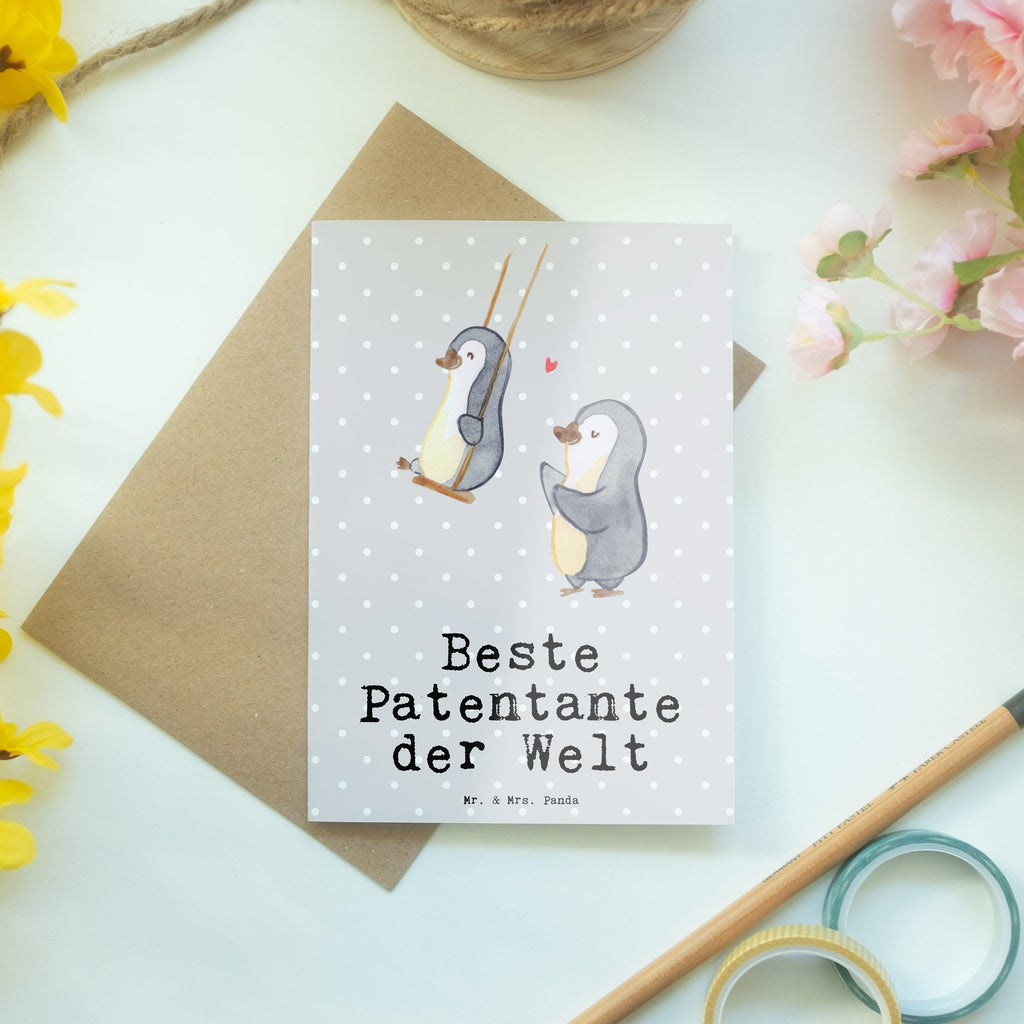 Grußkarte Pinguin Beste Patentante der Welt Klappkarte, Einladungskarte, Glückwunschkarte, Hochzeitskarte, Geburtstagskarte, Karte, für, Dankeschön, Geschenk, Schenken, Geburtstag, Geburtstagsgeschenk, Geschenkidee, Danke, Bedanken, Mitbringsel, Freude machen, Geschenktipp, Patentante, Paten Tante, Lieblingstante, Taufpartner, Taufe, Familie, Kleinigkeit, Nichte, Neffe