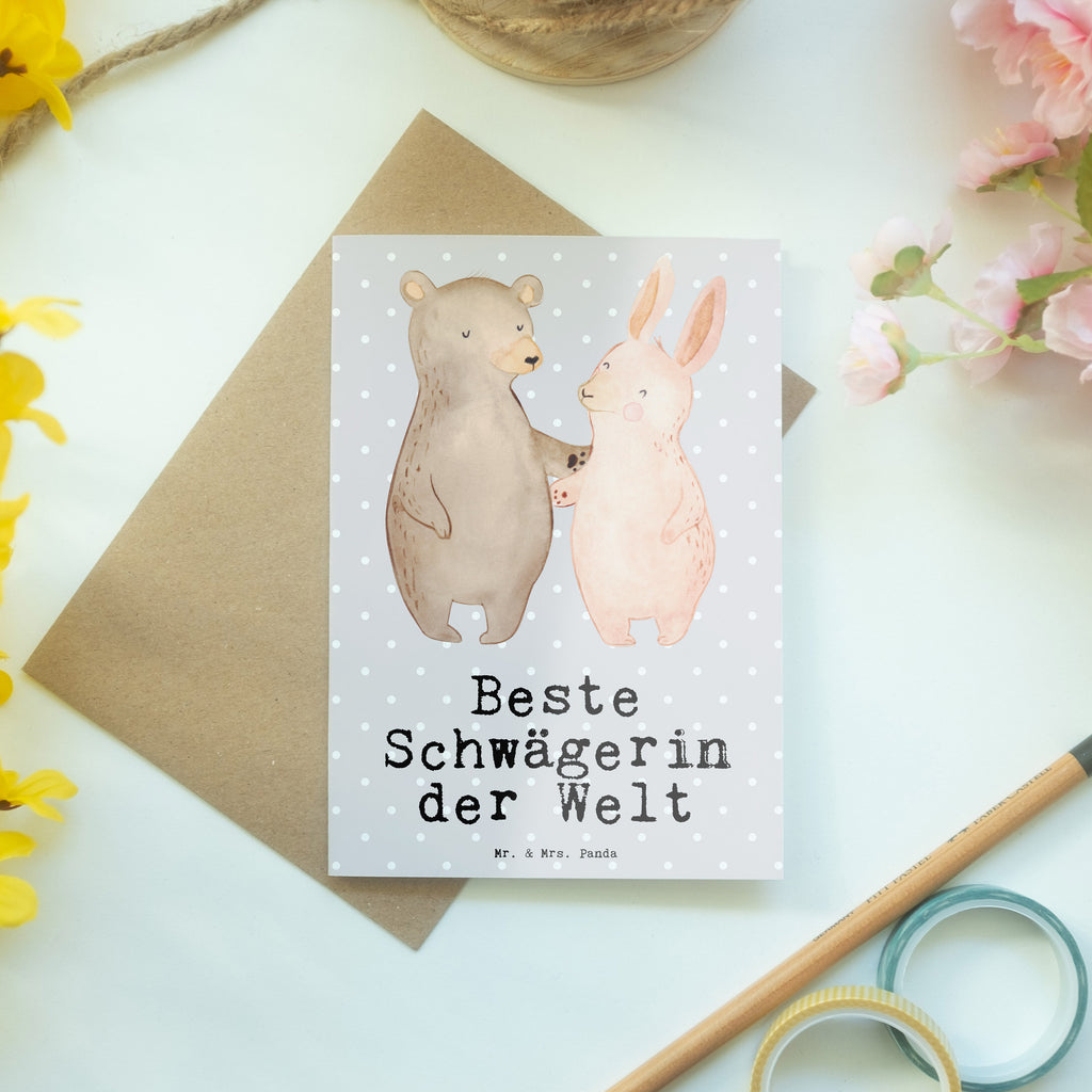 Grußkarte Hase Beste Schwägerin der Welt Klappkarte, Einladungskarte, Glückwunschkarte, Hochzeitskarte, Geburtstagskarte, Karte, für, Dankeschön, Geschenk, Schenken, Geburtstag, Geburtstagsgeschenk, Geschenkidee, Danke, Bedanken, Mitbringsel, Freude machen, Geschenktipp, Schwägerin, Schwähgerin, Schwippschwägerin, Familie, Verwandtschaft, angeheiratet, Frau, Ehemann, Schwester, Ehefrau, Bruder, Partner