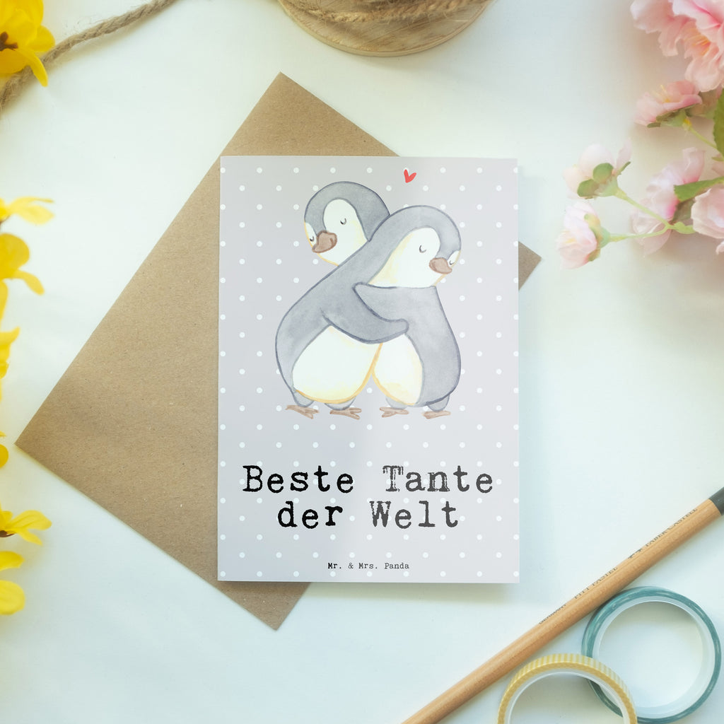 Grußkarte Pinguin Beste Tante der Welt Klappkarte, Einladungskarte, Glückwunschkarte, Hochzeitskarte, Geburtstagskarte, Karte, für, Dankeschön, Geschenk, Schenken, Geburtstag, Geburtstagsgeschenk, Geschenkidee, Danke, Bedanken, Mitbringsel, Freude machen, Geschenktipp, Tante, Patentante, Paten Tante, Lieblingstante, Taufpartner, Taufe, Familie, Kleinigkeit, Nichte, Neffe