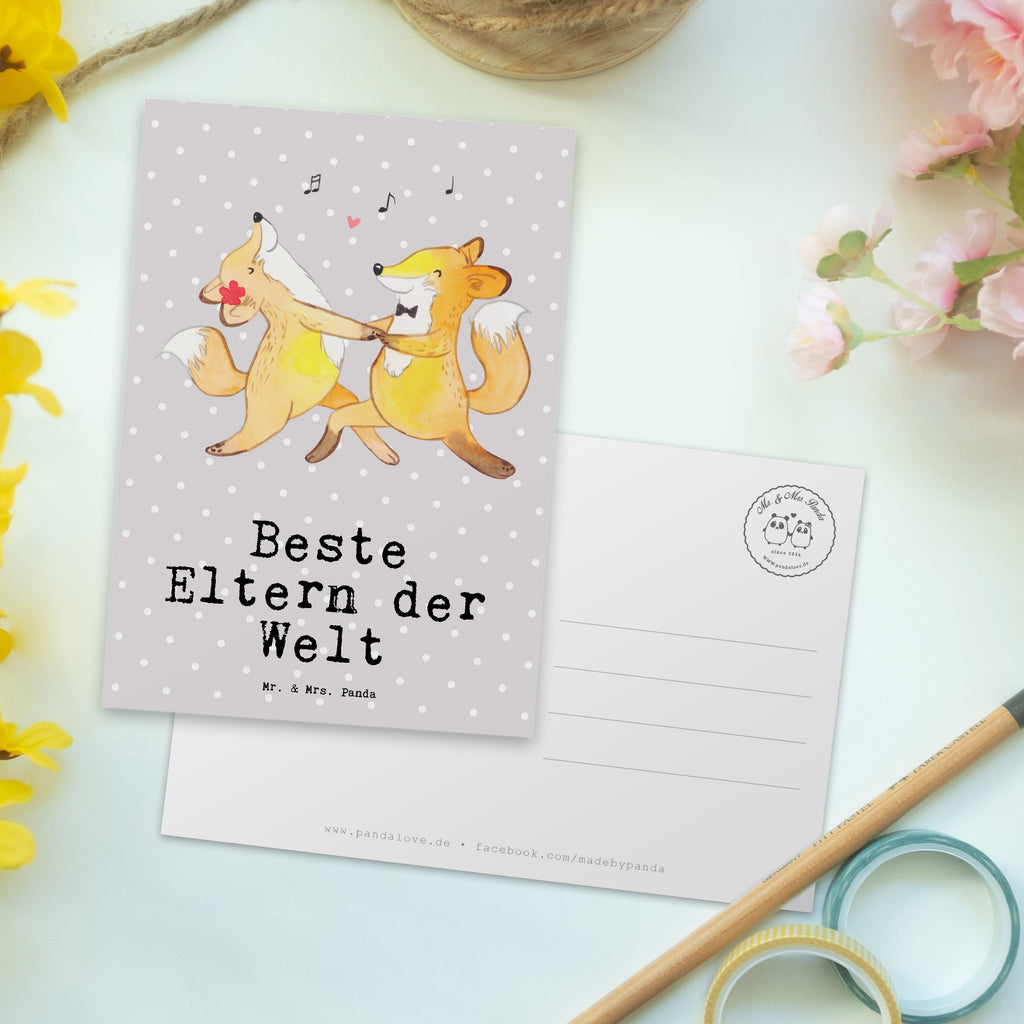 Postkarte Fuchs Beste Eltern der Welt Geschenkkarte, Grußkarte, Karte, Einladung, Ansichtskarte, Geburtstagskarte, Einladungskarte, für, Dankeschön, Geschenk, Schenken, Geburtstag, Geburtstagsgeschenk, Geschenkidee, Danke, Bedanken, Mitbringsel, Freude machen, Geschenktipp, Eltern, Mama, Papa, Erzeuger, Mami, Papi, Familie, Elternpaar, Mama und Papa