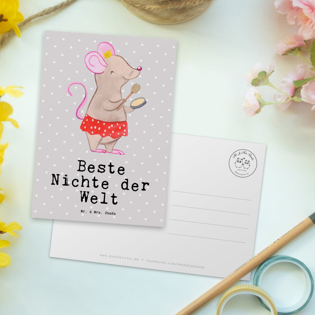 Postkarte Maus Beste Nichte der Welt Geschenkkarte, Grußkarte, Karte, Einladung, Ansichtskarte, Geburtstagskarte, Einladungskarte, für, Dankeschön, Geschenk, Schenken, Geburtstag, Geburtstagsgeschenk, Geschenkidee, Danke, Bedanken, Mitbringsel, Freude machen, Geschenktipp, Nichte, Onkel, Tante, Patentante, Patenonkel, Patenkind, Taufe, Tochter der Schwester, Tochter des Bruders, Beste