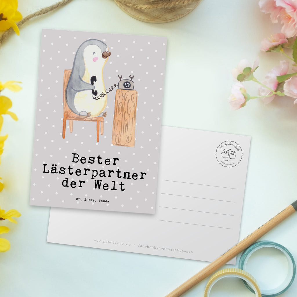 Postkarte Pinguin Bester Lästerpartner der Welt Geschenkkarte, Grußkarte, Karte, Einladung, Ansichtskarte, Geburtstagskarte, Einladungskarte, Dankeskarte, für, Dankeschön, Geschenk, Schenken, Geburtstag, Geburtstagsgeschenk, Geschenkidee, Danke, Bedanken, Mitbringsel, Freude machen, Geschenktipp, Lästerpartner, Lesterpartner, lestern, Lästerschwester, Lästern, beste Freundin, Freundin, Spaß, bff