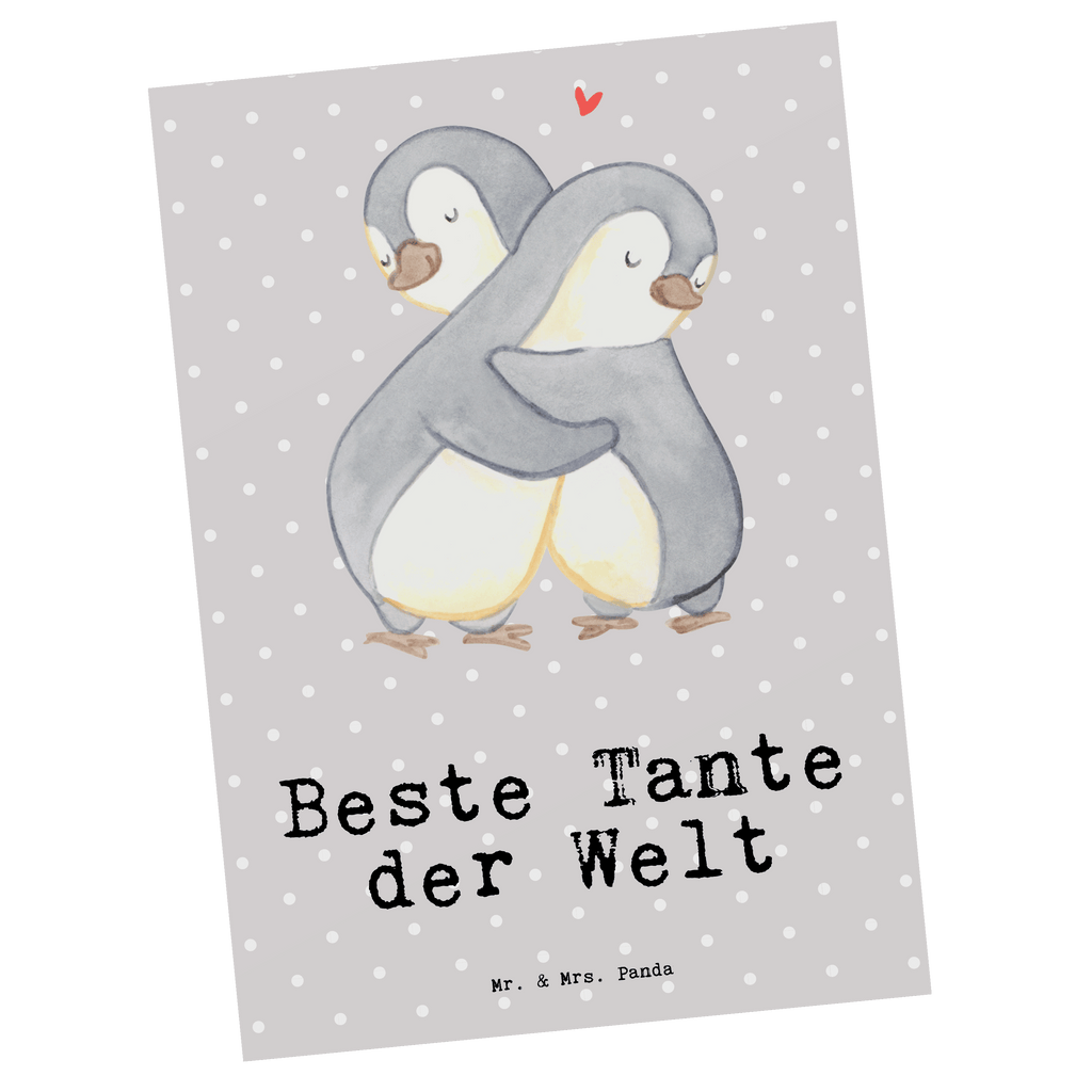 Postkarte Pinguin Beste Tante der Welt Geschenkkarte, Grußkarte, Karte, Einladung, Ansichtskarte, Geburtstagskarte, Einladungskarte, Dankeskarte, für, Dankeschön, Geschenk, Schenken, Geburtstag, Geburtstagsgeschenk, Geschenkidee, Danke, Bedanken, Mitbringsel, Freude machen, Geschenktipp, Tante, Patentante, Paten Tante, Lieblingstante, Taufpartner, Taufe, Familie, Kleinigkeit, Nichte, Neffe