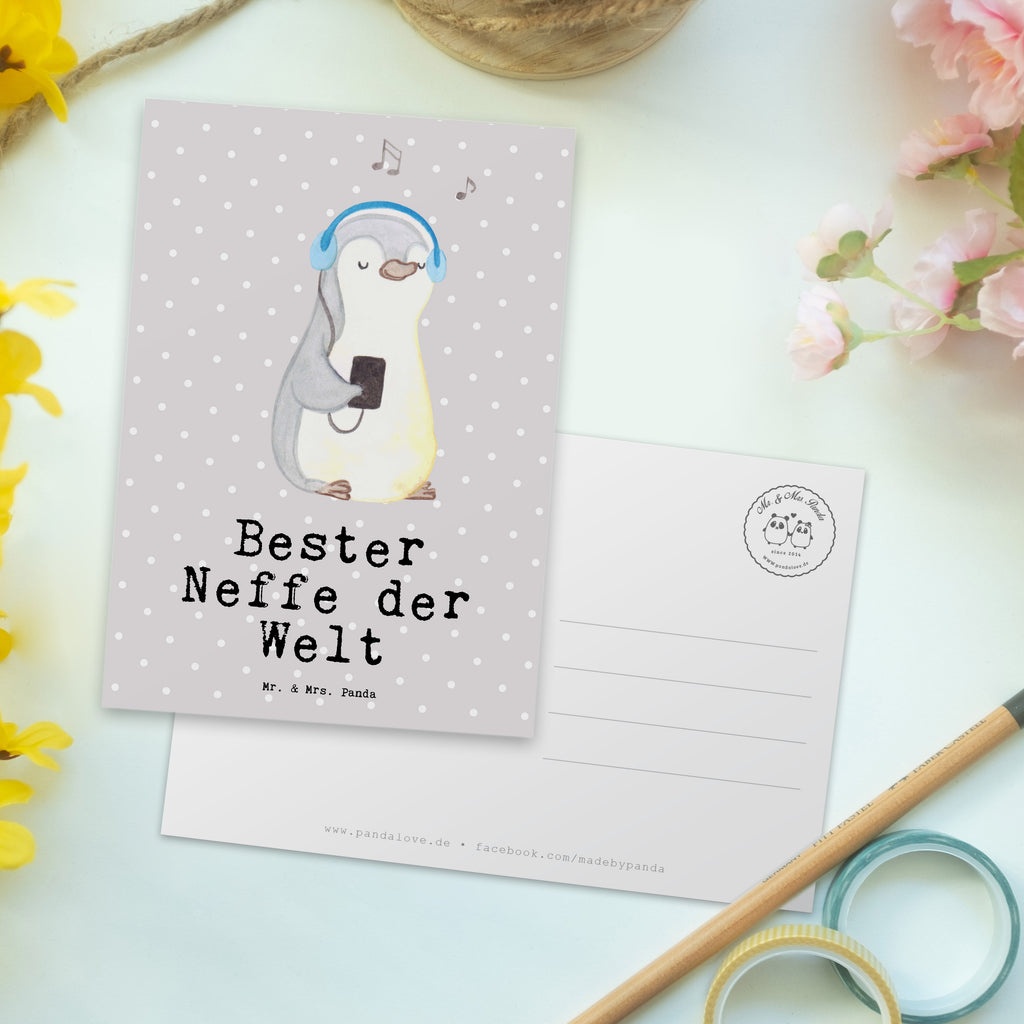 Postkarte Pinguin Bester Neffe der Welt Geschenkkarte, Grußkarte, Karte, Einladung, Ansichtskarte, Geburtstagskarte, Einladungskarte, Dankeskarte, für, Dankeschön, Geschenk, Schenken, Geburtstag, Geburtstagsgeschenk, Geschenkidee, Danke, Bedanken, Mitbringsel, Freude machen, Geschenktipp, Neffe, Onkel, Tante, Patentante, Patentonkel, Patenkind, Taufe, Sohn der Schwester, Sohn des Bruders, Bester