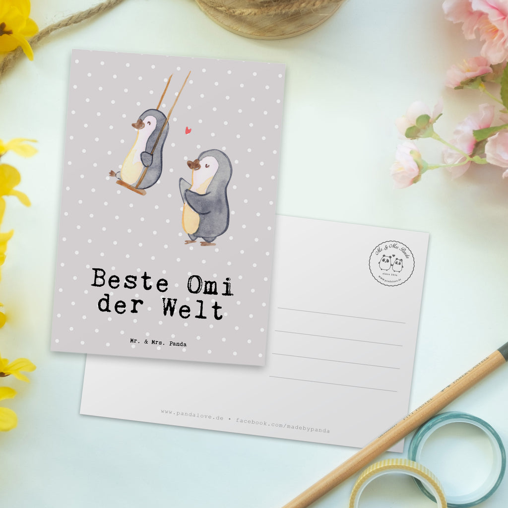 Postkarte Pinguin Beste Omi der Welt Geschenkkarte, Grußkarte, Karte, Einladung, Ansichtskarte, Geburtstagskarte, Einladungskarte, Dankeskarte, für, Dankeschön, Geschenk, Schenken, Geburtstag, Geburtstagsgeschenk, Geschenkidee, Danke, Bedanken, Mitbringsel, Freude machen, Geschenktipp, Großmutter, Oma, Omi, Großpapa, Großmama, Enkel, Enkelin, Enkelkind, Kleinigkeit, Ommi, Omma, Bester