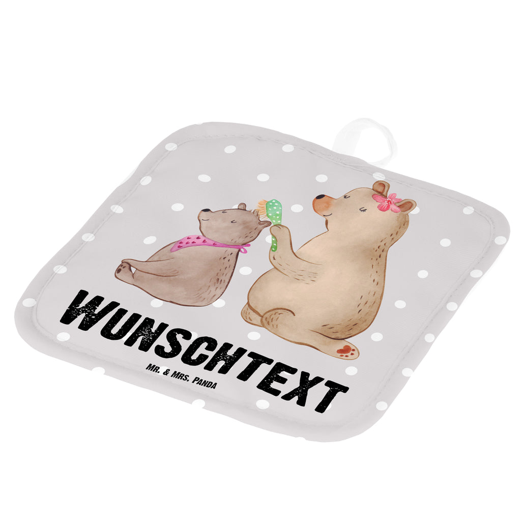 Personalisierte Topflappen Bär mit Kind Topflappen personalisiert, Personalisierte Topfuntersetzer, Personalisierter Ofenhandschuh, Topflappen Set personalisiert, Topflappen mit Namen, Namensaufdruck, Familie, Vatertag, Muttertag, Bruder, Schwester, Mama, Papa, Oma, Opa, Geschenk, Mutti, Mutter
