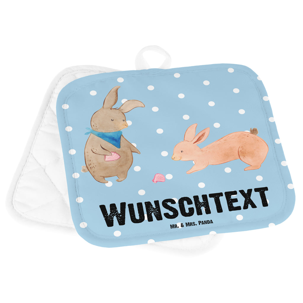 Personalisierte Topflappen Hasen Muschel Topflappen personalisiert, Personalisierte Topfuntersetzer, Personalisierter Ofenhandschuh, Topflappen Set personalisiert, Topflappen mit Namen, Namensaufdruck, Familie, Vatertag, Muttertag, Bruder, Schwester, Mama, Papa, Oma, Opa, Hasen, beste Freundin, Freundin, Freundinnen, best friends, BFF, Muscheln sammeln, Muscheln, Meer