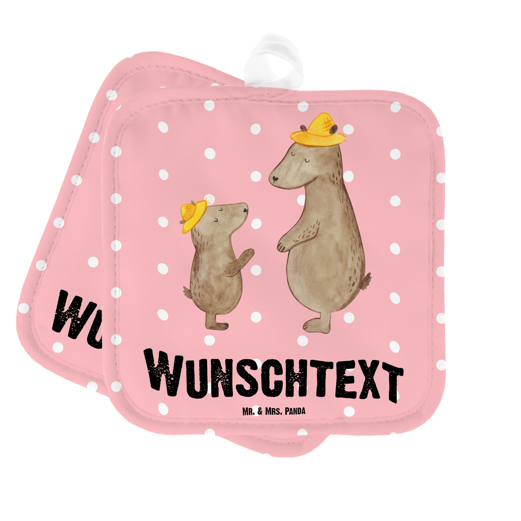 Personalisierte Topflappen Bären mit Hut Topflappen personalisiert, Personalisierte Topfuntersetzer, Personalisierter Ofenhandschuh, Topflappen Set personalisiert, Topflappen mit Namen, Namensaufdruck, Familie, Vatertag, Muttertag, Bruder, Schwester, Mama, Papa, Oma, Opa, Bär, Bären, Vater, Papi, Paps, Dad, Daddy, Lieblingsmensch, Sohn, Söhne, Kind, Kinder, Vater-Sohn, Family, Vorbild
