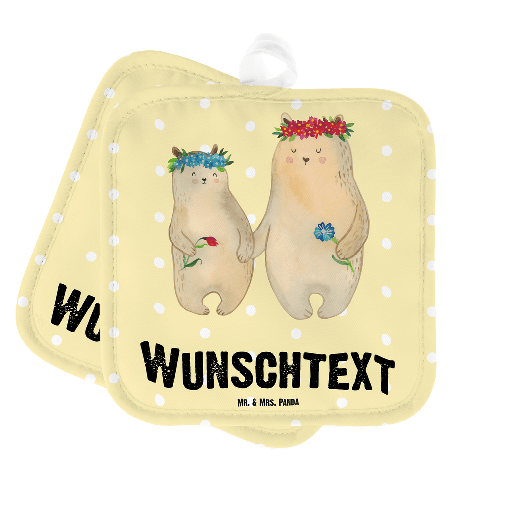 Personalisierte Topflappen Bären mit Blumenkranz Topflappen personalisiert, Personalisierte Topfuntersetzer, Personalisierter Ofenhandschuh, Topflappen Set personalisiert, Topflappen mit Namen, Namensaufdruck, Familie, Vatertag, Muttertag, Bruder, Schwester, Mama, Papa, Oma, Opa, Bär, Bären, Mutter, Mutti, Mami, Lieblingsmensch, Lieblingsmama, beste Mutter, weltbeste Mama, Geschenk Mama. Muttertag, Tochter, Kind, Kinder, Töchter, Family, Vorbild