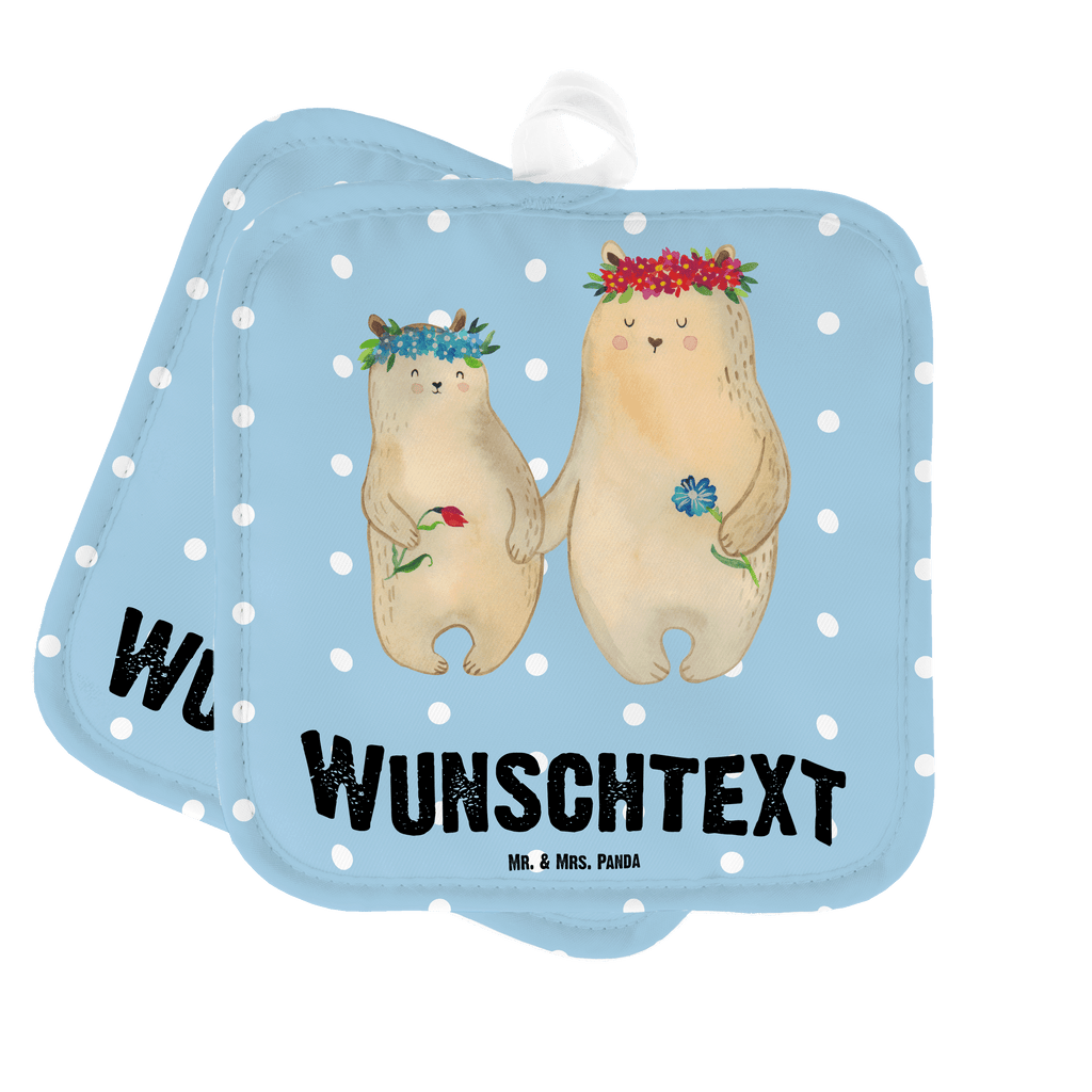 Personalisierte Topflappen Bären mit Blumenkranz Topflappen personalisiert, Personalisierte Topfuntersetzer, Personalisierter Ofenhandschuh, Topflappen Set personalisiert, Topflappen mit Namen, Namensaufdruck, Familie, Vatertag, Muttertag, Bruder, Schwester, Mama, Papa, Oma, Opa, Bär, Bären, Mutter, Mutti, Mami, Lieblingsmensch, Lieblingsmama, beste Mutter, weltbeste Mama, Geschenk Mama. Muttertag, Tochter, Kind, Kinder, Töchter, Family, Vorbild