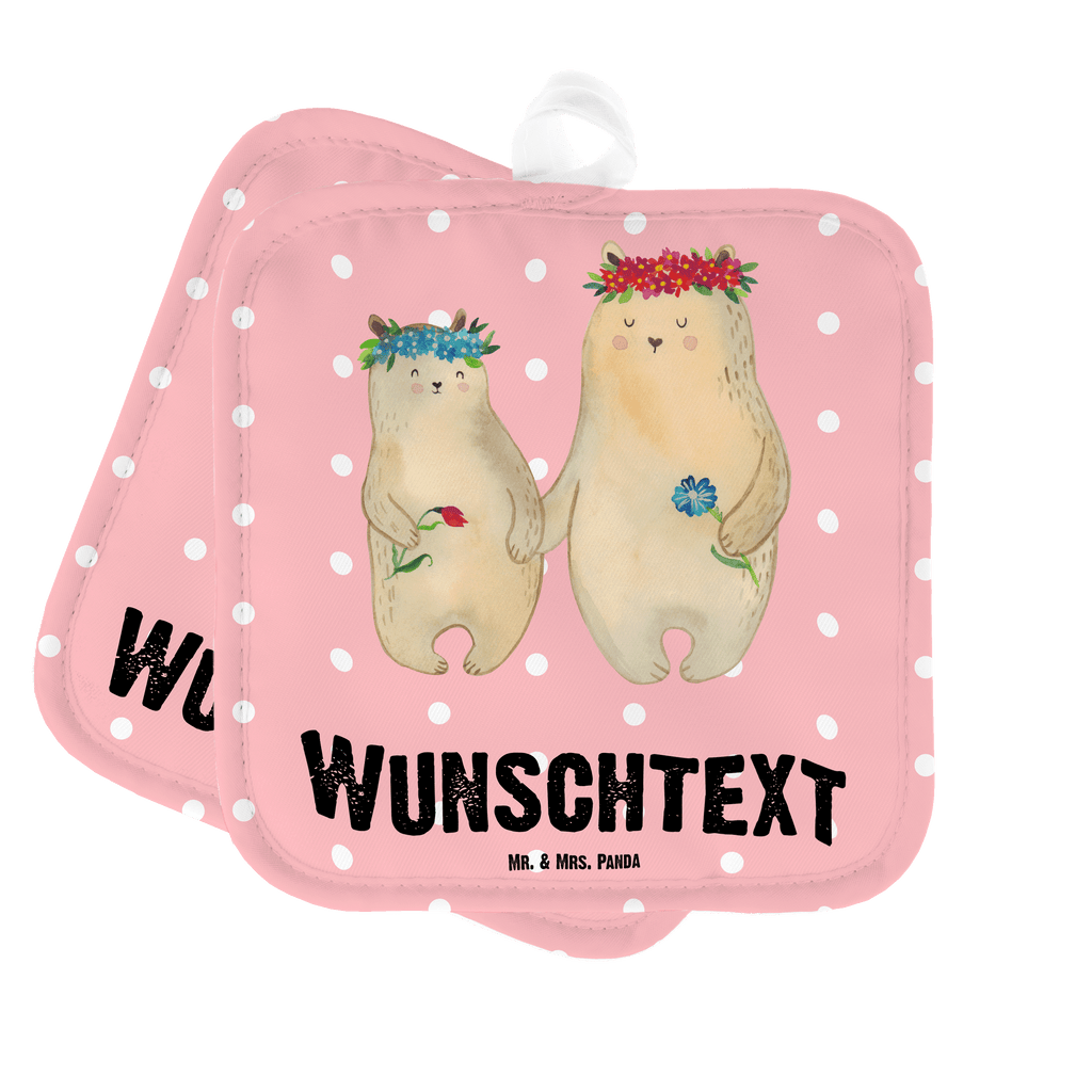 Personalisierte Topflappen Bären mit Blumenkranz Topflappen personalisiert, Personalisierte Topfuntersetzer, Personalisierter Ofenhandschuh, Topflappen Set personalisiert, Topflappen mit Namen, Namensaufdruck, Familie, Vatertag, Muttertag, Bruder, Schwester, Mama, Papa, Oma, Opa, Bär, Bären, Mutter, Mutti, Mami, Lieblingsmensch, Lieblingsmama, beste Mutter, weltbeste Mama, Geschenk Mama. Muttertag, Tochter, Kind, Kinder, Töchter, Family, Vorbild