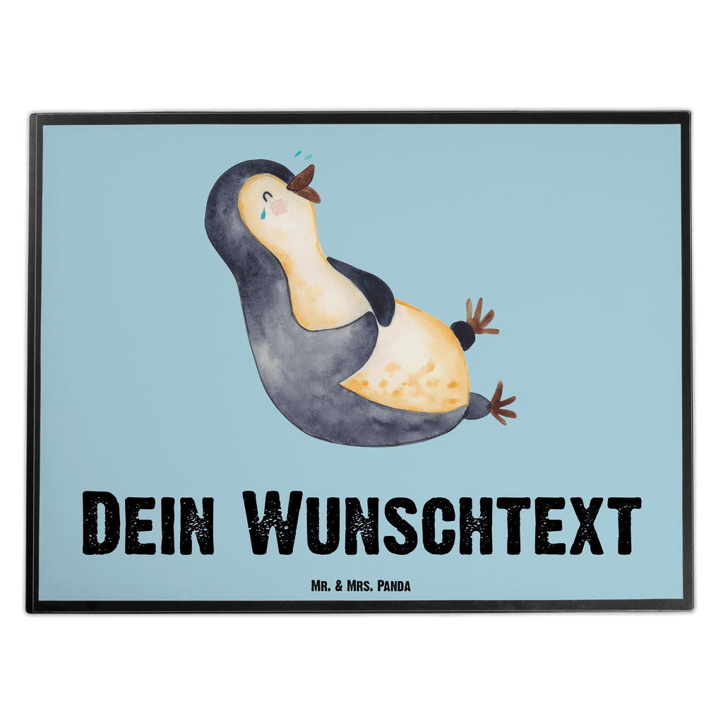 Personalisierte Schreibtischunterlage Pinguin lachend Personalisierte Schreibunterlage, Personalisierte Schreibtischauflage, Personalisierte Schreibtisch Unterlagen, Schreibunterlage mit Namen, Schreibtischauflage  mit Namen, Schreibtisch Unterlagen mit Namen, Selbst gestalten, Namensaufdruck, Namenspersonalisierung, Pinguin, Pinguine, lustiger Spruch, Optimismus, Fröhlich, Lachen, Humor, Fröhlichkeit