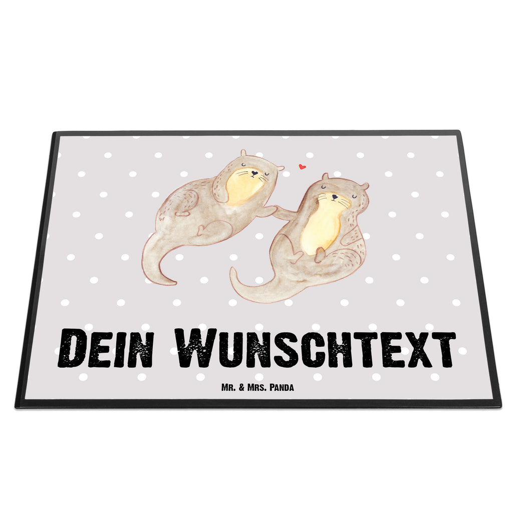 Personalisierte Schreibtischunterlage Otter händchenhaltend Personalisierte Schreibunterlage, Personalisierte Schreibtischauflage, Personalisierte Schreibtisch Unterlagen, Schreibunterlage mit Namen, Schreibtischauflage  mit Namen, Schreibtisch Unterlagen mit Namen, Selbst gestalten, Namensaufdruck, Namenspersonalisierung, Otter, Fischotter, Seeotter, Otter Seeotter See Otter