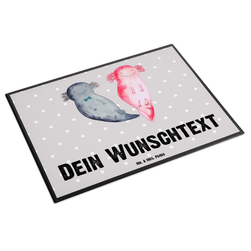 Personalisierte Schreibtischunterlage Axolotl Axel+Lotte Personalisierte Schreibunterlage, Personalisierte Schreibtischauflage, Personalisierte Schreibtisch Unterlagen, Schreibunterlage mit Namen, Schreibtischauflage  mit Namen, Schreibtisch Unterlagen mit Namen, Selbst gestalten, Namensaufdruck, Namenspersonalisierung, Axolotl, Molch, Axolot, Schwanzlurch, Lurch, Lurche, Liebe, große Liebe, Liebesbeweis, Freund, Verlobter, Ehemann, Jahrestag, Valentinstag