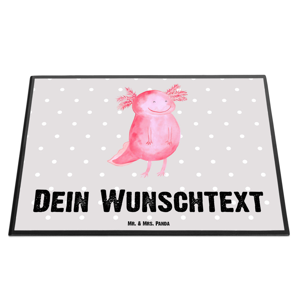 Personalisierte Schreibtischunterlage Axolotl glücklich Personalisierte Schreibunterlage, Personalisierte Schreibtischauflage, Personalisierte Schreibtisch Unterlagen, Schreibunterlage mit Namen, Schreibtischauflage  mit Namen, Schreibtisch Unterlagen mit Namen, Selbst gestalten, Namensaufdruck, Namenspersonalisierung, Axolotl, Molch, Axolot, Schwanzlurch, Lurch, Lurche, Motivation, gute Laune