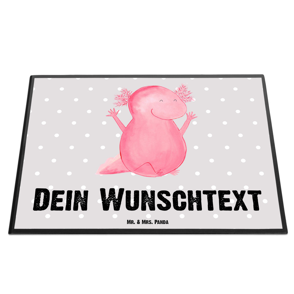 Personalisierte Schreibtischunterlage Axolotl Hurra Personalisierte Schreibunterlage, Personalisierte Schreibtischauflage, Personalisierte Schreibtisch Unterlagen, Schreibunterlage mit Namen, Schreibtischauflage  mit Namen, Schreibtisch Unterlagen mit Namen, Selbst gestalten, Namensaufdruck, Namenspersonalisierung, Axolotl, Molch, Axolot, Schwanzlurch, Lurch, Lurche, fröhlich, Spaß, Freude, Motivation, Zufriedenheit