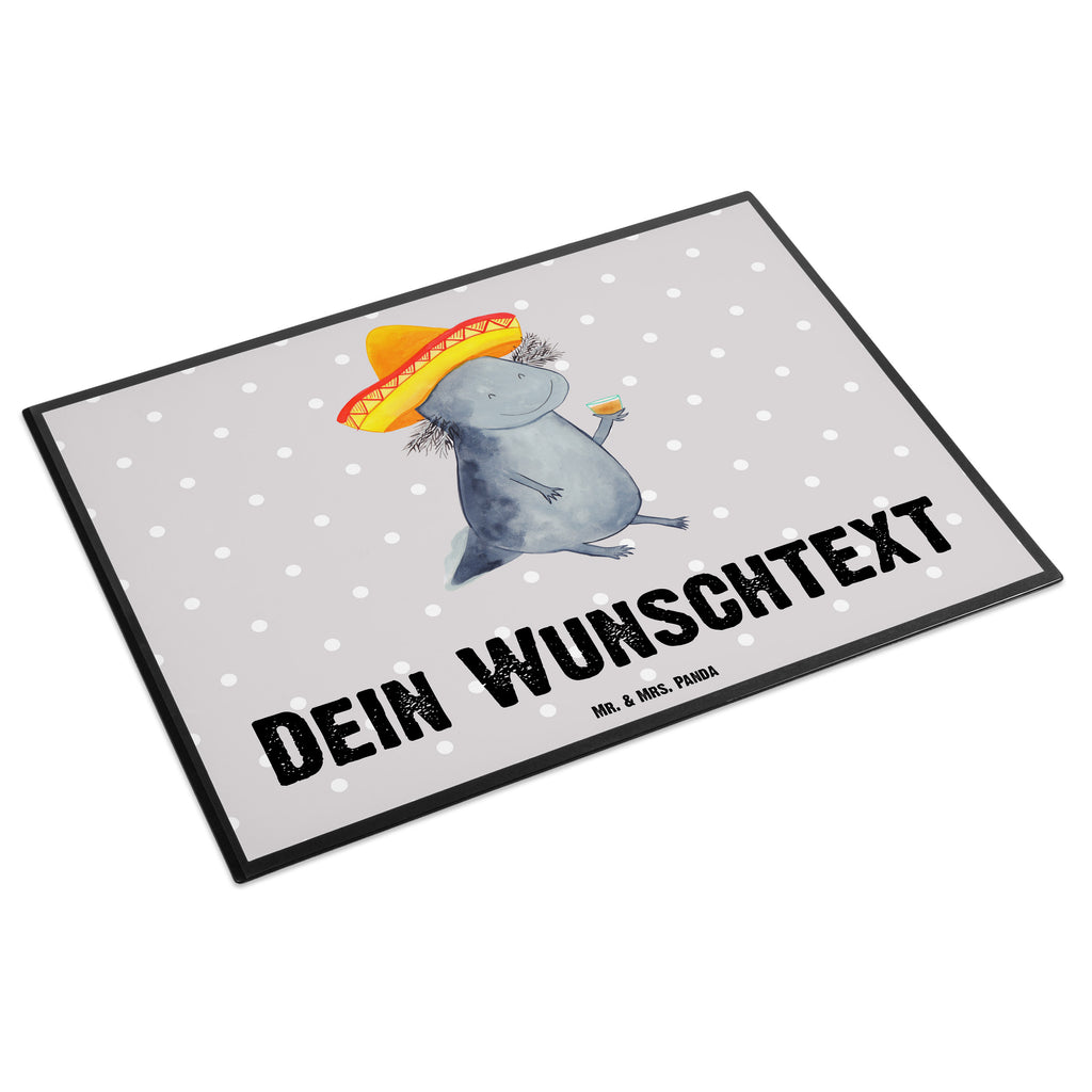 Personalisierte Schreibtischunterlage Axolotl Tequila Personalisierte Schreibunterlage, Personalisierte Schreibtischauflage, Personalisierte Schreibtisch Unterlagen, Schreibunterlage mit Namen, Schreibtischauflage  mit Namen, Schreibtisch Unterlagen mit Namen, Selbst gestalten, Namensaufdruck, Namenspersonalisierung, Axolotl, Molch, Mexico, Mexiko, Sombrero, Zitrone, Tequila, Motivation, Spruch, Schwanzlurch, Lurch, Lurche, Axolot, Feuerdrache, Feuersalamander