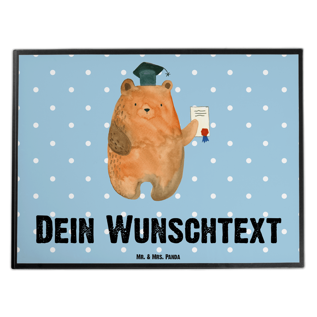 Personalisierte Schreibtischunterlage Prüfungsbär Personalisierte Schreibunterlage, Personalisierte Schreibtischauflage, Personalisierte Schreibtisch Unterlagen, Schreibunterlage mit Namen, Schreibtischauflage  mit Namen, Schreibtisch Unterlagen mit Namen, Selbst gestalten, Namensaufdruck, Namenspersonalisierung, Bär, Teddy, Teddybär, Abitur, Prüfungen, Prüfung bestanden, Abschluss, Zeugnis, Abschlusszeugnis