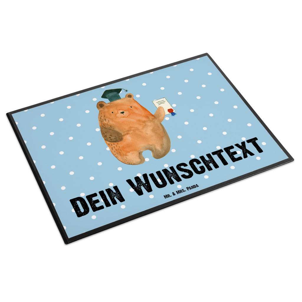 Personalisierte Schreibtischunterlage Prüfungsbär Personalisierte Schreibunterlage, Personalisierte Schreibtischauflage, Personalisierte Schreibtisch Unterlagen, Schreibunterlage mit Namen, Schreibtischauflage  mit Namen, Schreibtisch Unterlagen mit Namen, Selbst gestalten, Namensaufdruck, Namenspersonalisierung, Bär, Teddy, Teddybär, Abitur, Prüfungen, Prüfung bestanden, Abschluss, Zeugnis, Abschlusszeugnis