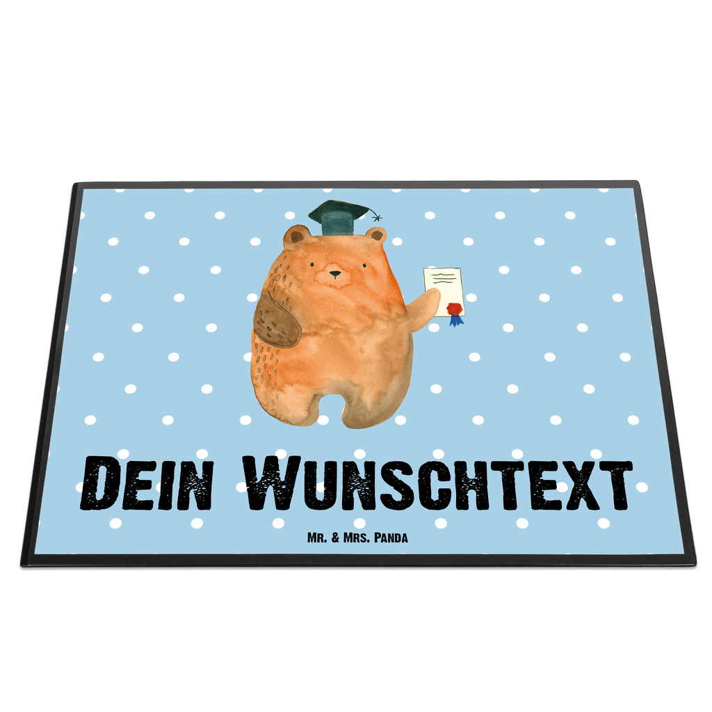 Personalisierte Schreibtischunterlage Prüfungsbär Personalisierte Schreibunterlage, Personalisierte Schreibtischauflage, Personalisierte Schreibtisch Unterlagen, Schreibunterlage mit Namen, Schreibtischauflage  mit Namen, Schreibtisch Unterlagen mit Namen, Selbst gestalten, Namensaufdruck, Namenspersonalisierung, Bär, Teddy, Teddybär, Abitur, Prüfungen, Prüfung bestanden, Abschluss, Zeugnis, Abschlusszeugnis