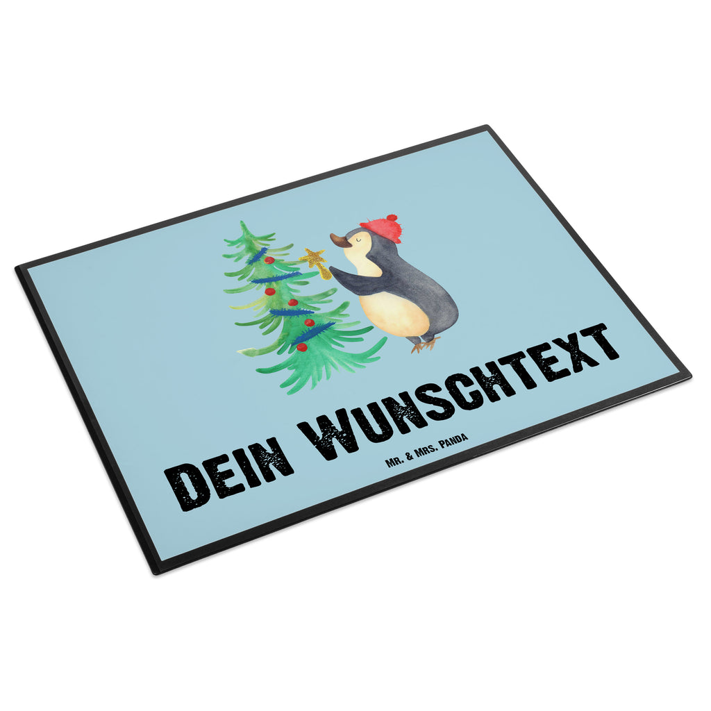 Personalisierte Schreibtischunterlage Pinguin Weihnachtsbaum Personalisierte Schreibunterlage, Personalisierte Schreibtischauflage, Personalisierte Schreibtisch Unterlagen, Schreibunterlage mit Namen, Schreibtischauflage  mit Namen, Schreibtisch Unterlagen mit Namen, Selbst gestalten, Namensaufdruck, Namenspersonalisierung, Winter, Weihnachten, Weihnachtsdeko, Nikolaus, Advent, Heiligabend, Wintermotiv, Pinguin