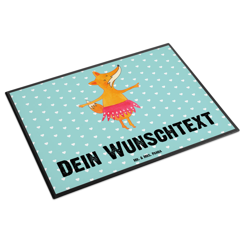 Personalisierte Schreibtischunterlage Fuchs Ballerina Personalisierte Schreibunterlage, Personalisierte Schreibtischauflage, Personalisierte Schreibtisch Unterlagen, Schreibunterlage mit Namen, Schreibtischauflage  mit Namen, Schreibtisch Unterlagen mit Namen, Selbst gestalten, Namensaufdruck, Namenspersonalisierung, Fuchs, Fuchs Spruch, Füchse, Füchsin, Ballerina, Ballett, Tänzerin, Tanzen, Party, Einladung, Geburtstag