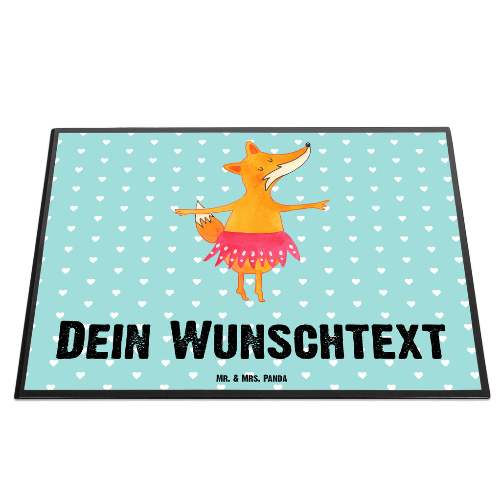 Personalisierte Schreibtischunterlage Fuchs Ballerina Personalisierte Schreibunterlage, Personalisierte Schreibtischauflage, Personalisierte Schreibtisch Unterlagen, Schreibunterlage mit Namen, Schreibtischauflage  mit Namen, Schreibtisch Unterlagen mit Namen, Selbst gestalten, Namensaufdruck, Namenspersonalisierung, Fuchs, Fuchs Spruch, Füchse, Füchsin, Ballerina, Ballett, Tänzerin, Tanzen, Party, Einladung, Geburtstag