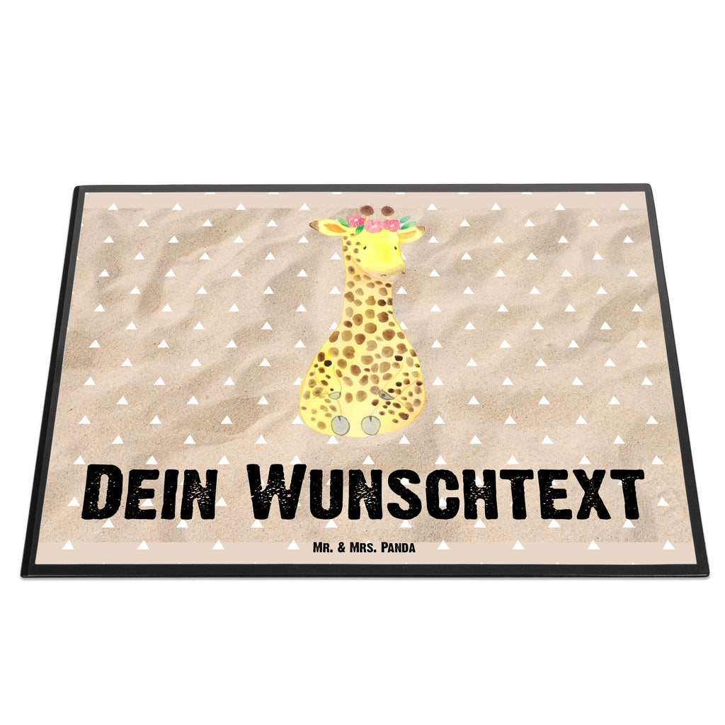 Personalisierte Schreibtischunterlage Giraffe Blumenkranz Personalisierte Schreibunterlage, Personalisierte Schreibtischauflage, Personalisierte Schreibtisch Unterlagen, Schreibunterlage mit Namen, Schreibtischauflage  mit Namen, Schreibtisch Unterlagen mit Namen, Selbst gestalten, Namensaufdruck, Namenspersonalisierung, Afrika, Wildtiere, Giraffe, Blumenkranz, Abenteurer, Selbstliebe, Freundin