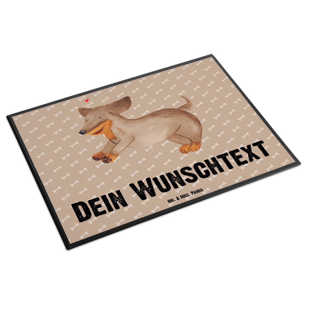 Personalisierte Schreibtischunterlage Hund Dackel fröhlich Personalisierte Schreibunterlage, Personalisierte Schreibtischauflage, Personalisierte Schreibtisch Unterlagen, Schreibunterlage mit Namen, Schreibtischauflage  mit Namen, Schreibtisch Unterlagen mit Namen, Selbst gestalten, Namensaufdruck, Namenspersonalisierung, Hund, Hundemotiv, Haustier, Hunderasse, Tierliebhaber, Hundebesitzer, Sprüche, Hunde, Dackel, Dachshund, happy dog