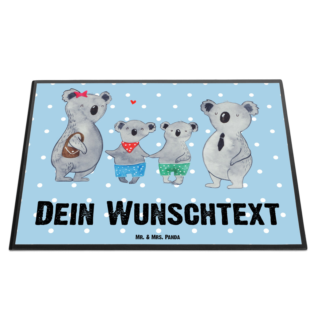 Personalisierte Schreibtischunterlage Koala Familie zwei Personalisierte Schreibunterlage, Personalisierte Schreibtischauflage, Personalisierte Schreibtisch Unterlagen, Schreibunterlage mit Namen, Schreibtischauflage  mit Namen, Schreibtisch Unterlagen mit Namen, Selbst gestalten, Namensaufdruck, Namenspersonalisierung, Familie, Vatertag, Muttertag, Bruder, Schwester, Mama, Papa, Oma, Opa, Koala, Koalabär, beste Familie, Familienzeit, Familienleben, Koalafamilie, Lieblingsfamilie
