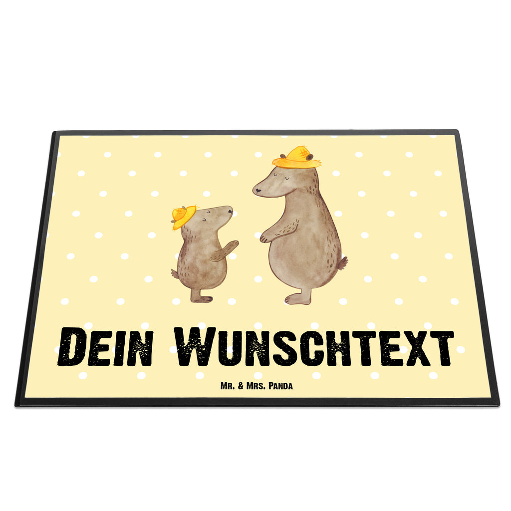Personalisierte Schreibtischunterlage Bären mit Hut Personalisierte Schreibunterlage, Personalisierte Schreibtischauflage, Personalisierte Schreibtisch Unterlagen, Schreibunterlage mit Namen, Schreibtischauflage  mit Namen, Schreibtisch Unterlagen mit Namen, Selbst gestalten, Namensaufdruck, Namenspersonalisierung, Familie, Vatertag, Muttertag, Bruder, Schwester, Mama, Papa, Oma, Opa, Bär, Bären, Vater, Papi, Paps, Dad, Daddy, Lieblingsmensch, Sohn, Söhne, Kind, Kinder, Vater-Sohn, Family, Vorbild