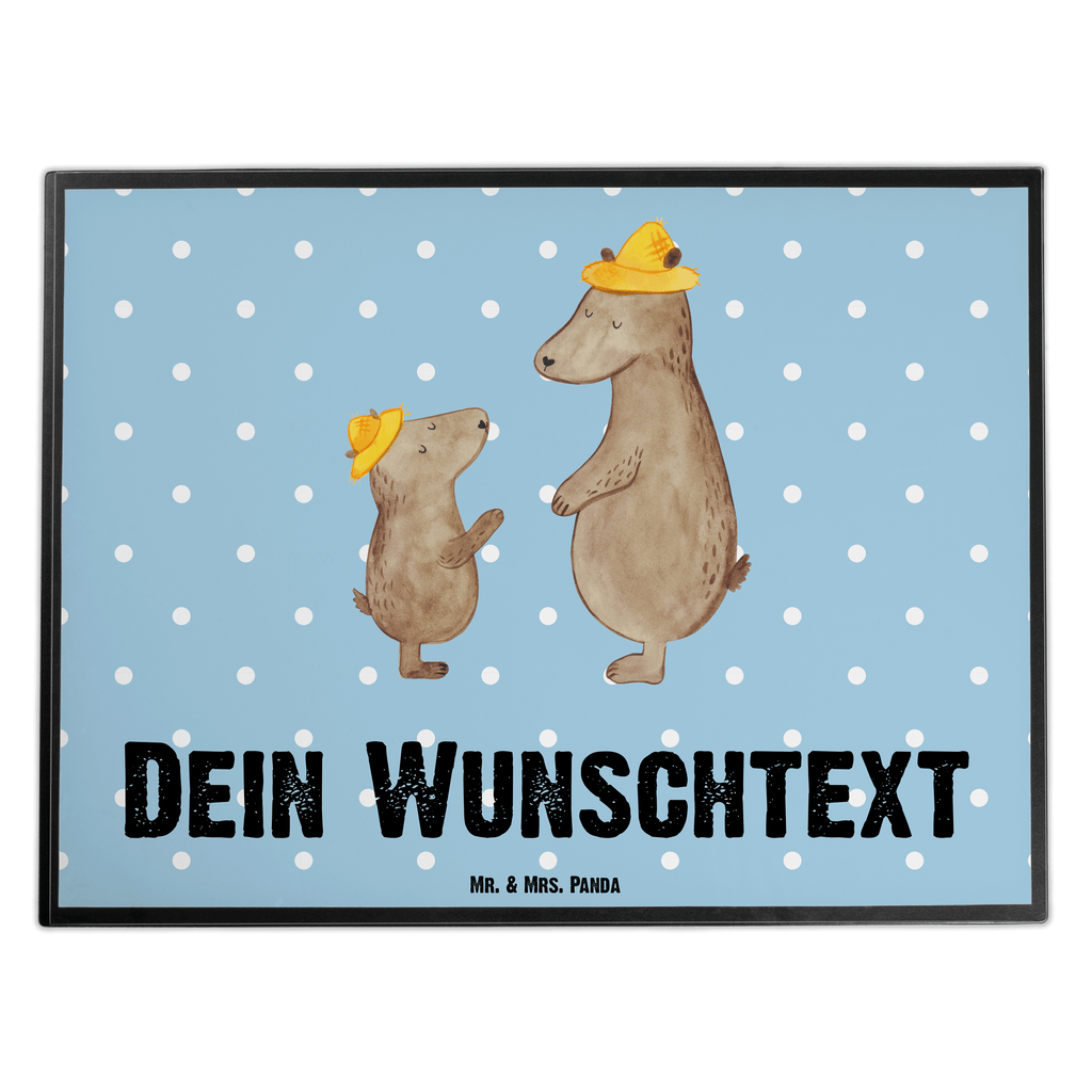 Personalisierte Schreibtischunterlage Bären mit Hut Personalisierte Schreibunterlage, Personalisierte Schreibtischauflage, Personalisierte Schreibtisch Unterlagen, Schreibunterlage mit Namen, Schreibtischauflage  mit Namen, Schreibtisch Unterlagen mit Namen, Selbst gestalten, Namensaufdruck, Namenspersonalisierung, Familie, Vatertag, Muttertag, Bruder, Schwester, Mama, Papa, Oma, Opa, Bär, Bären, Vater, Papi, Paps, Dad, Daddy, Lieblingsmensch, Sohn, Söhne, Kind, Kinder, Vater-Sohn, Family, Vorbild