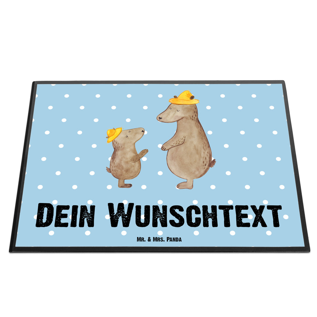 Personalisierte Schreibtischunterlage Bären mit Hut Personalisierte Schreibunterlage, Personalisierte Schreibtischauflage, Personalisierte Schreibtisch Unterlagen, Schreibunterlage mit Namen, Schreibtischauflage  mit Namen, Schreibtisch Unterlagen mit Namen, Selbst gestalten, Namensaufdruck, Namenspersonalisierung, Familie, Vatertag, Muttertag, Bruder, Schwester, Mama, Papa, Oma, Opa, Bär, Bären, Vater, Papi, Paps, Dad, Daddy, Lieblingsmensch, Sohn, Söhne, Kind, Kinder, Vater-Sohn, Family, Vorbild