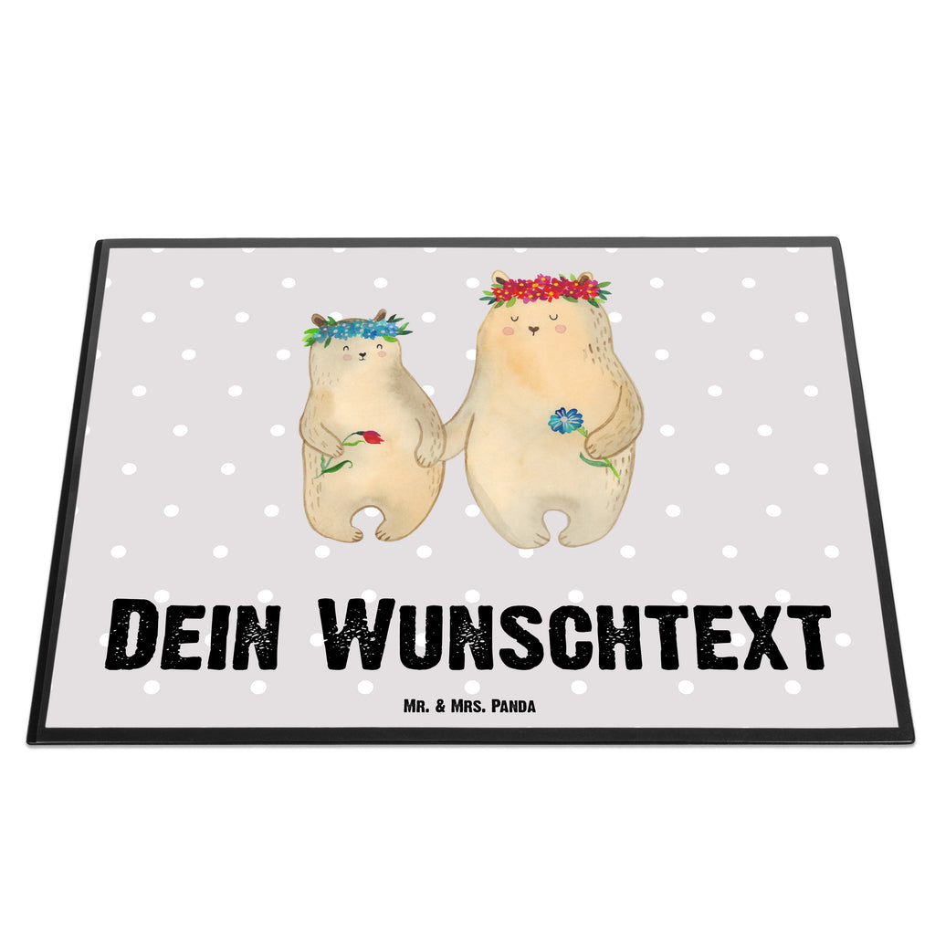 Personalisierte Schreibtischunterlage Bären mit Blumenkranz Personalisierte Schreibunterlage, Personalisierte Schreibtischauflage, Personalisierte Schreibtisch Unterlagen, Schreibunterlage mit Namen, Schreibtischauflage  mit Namen, Schreibtisch Unterlagen mit Namen, Selbst gestalten, Namensaufdruck, Namenspersonalisierung, Familie, Vatertag, Muttertag, Bruder, Schwester, Mama, Papa, Oma, Opa, Bär, Bären, Mutter, Mutti, Mami, Lieblingsmensch, Lieblingsmama, beste Mutter, weltbeste Mama, Geschenk Mama. Muttertag, Tochter, Kind, Kinder, Töchter, Family, Vorbild