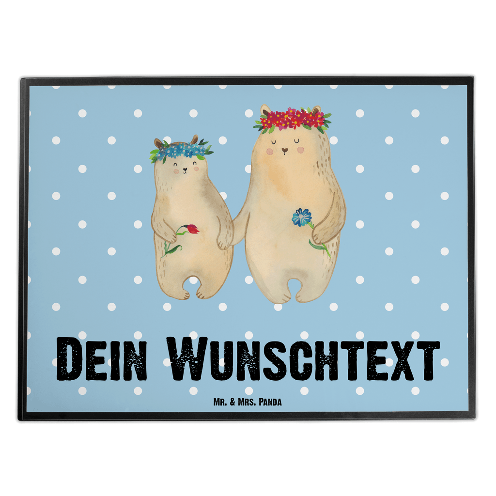Personalisierte Schreibtischunterlage Bären mit Blumenkranz Personalisierte Schreibunterlage, Personalisierte Schreibtischauflage, Personalisierte Schreibtisch Unterlagen, Schreibunterlage mit Namen, Schreibtischauflage  mit Namen, Schreibtisch Unterlagen mit Namen, Selbst gestalten, Namensaufdruck, Namenspersonalisierung, Familie, Vatertag, Muttertag, Bruder, Schwester, Mama, Papa, Oma, Opa, Bär, Bären, Mutter, Mutti, Mami, Lieblingsmensch, Lieblingsmama, beste Mutter, weltbeste Mama, Geschenk Mama. Muttertag, Tochter, Kind, Kinder, Töchter, Family, Vorbild
