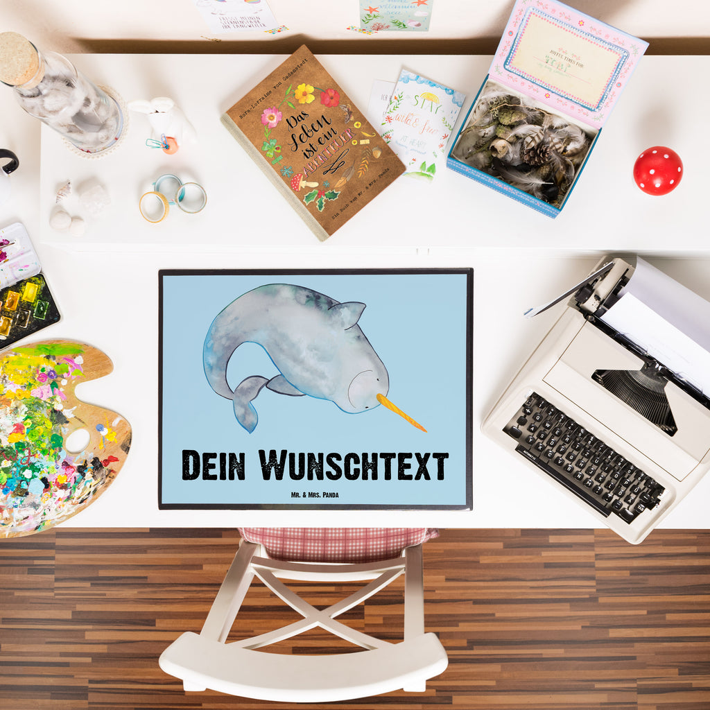 Personalisierte Schreibtischunterlage Narwal Personalisierte Schreibunterlage, Personalisierte Schreibtischauflage, Personalisierte Schreibtisch Unterlagen, Schreibunterlage mit Namen, Schreibtischauflage  mit Namen, Schreibtisch Unterlagen mit Namen, Selbst gestalten, Namensaufdruck, Namenspersonalisierung, Meerestiere, Meer, Urlaub, Narwal, Wal, Putzen, Hausfrau, Junggesellin, aufräumen, Kinderzimmer